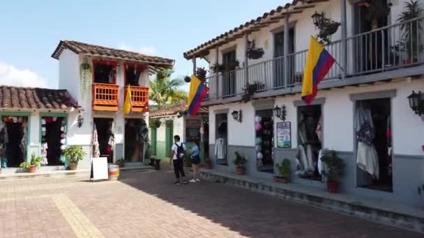 Kolombia Cartagena Indias 2022 Berjalan Jalan Kota Tua Warisan Spanyol — Stok Video