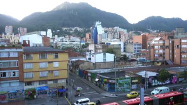  Bogota, Kolombiya şehir merkezindeki tarihi sömürge tarzının insansız hava görüntüleri.