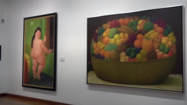 Kolombiya, Güney Amerika, Bogota '2022 Fernando Botero Sanat Müzesi, Candelaria Bölgesi' ndeki turistik eğlence merkezi, Fernando Botero ailesi.