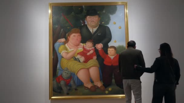 Kolumbie Jižní Amerika Bogota 2022 Muzeum Umění Fernanda Botera Centru — Stock video