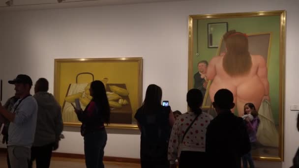 Colombia Sud America Bogotà 2022 Museo Arte Fernando Botero Nel — Video Stock