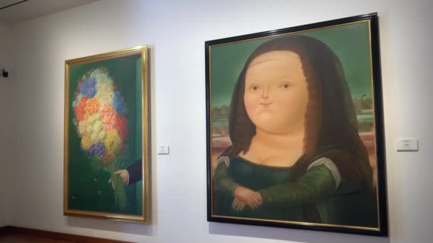 Колумбія Південна Америка Богота 2022 Музей Мистецтв Фернандо Ботеро Центрі — стокове відео