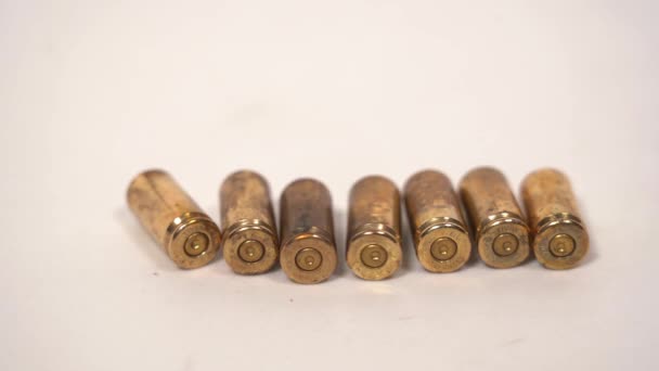 Revolver Gun Bullets Firearms License More More Widespread Usa America — Stockvideo