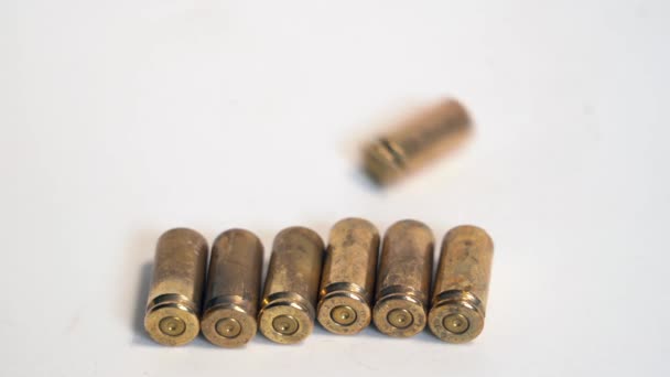 Револьверні Кулі Ліцензія Вогнепальну Зброю Більш Більш Поширена Сша Америці — стокове відео