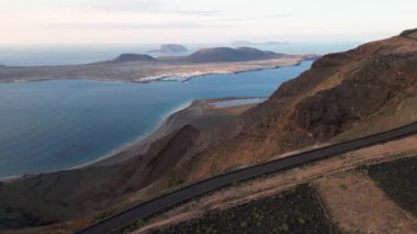 İspanya, Lanzarote, Kanarya Adası 'nın açık hava manzarası  