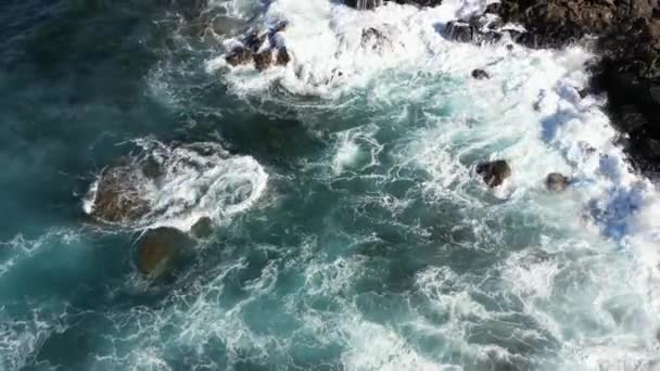 Spain Lanzarote Canary Island Drone View Beautiful Landscape Island Atlantic — Videoclip de stoc