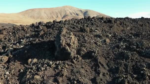 Spain Lanzarote Canary Island Drone View Beautiful Landscape Island Atlantic — Vídeo de Stock