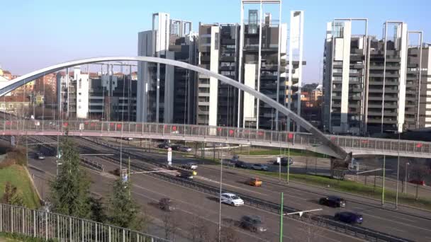 Avrupa Talya Milan 2023 Endüstriya Alfa Romeo Portello Parkı Şehir — Stok video