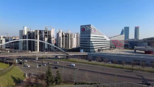 Avrupa Talya Milan 2023 Endüstriya Alfa Romeo Portello Parkı Şehir — Stok video