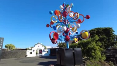 Europe, Spain, Lanzarote, Canary Islands 2023 Cesar Manrique foundation is a Manrique's studio home garden built into an old lava flow in Tahiche Las Palmas - tourist attraction