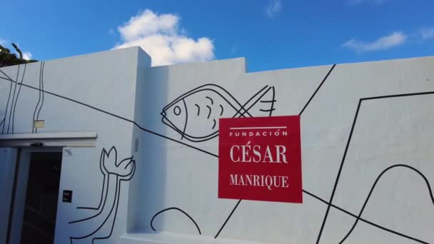 Europe Spain Lanzarote Canary Islands 2023 Cesar Manrique Foundation Manrique — Stock video