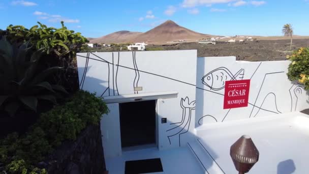Європа Іспанія Лансароте Канарські Острови 2023 Cesar Manrique Foundation Домашній — стокове відео