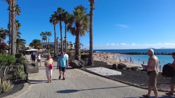 Espagne Lanzarote Belle Vue Sur Plage Famara — Video