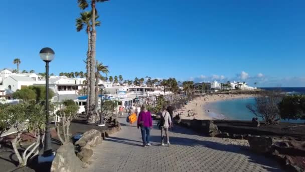 Europe Spain Canary Island 2023 Playa Blanca Southernmost Town Spanish — Stock Video