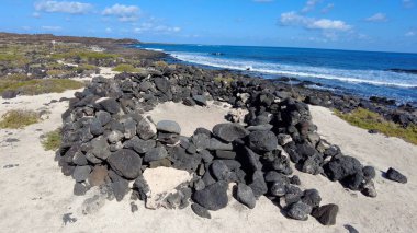 Europe, Spain, Lanzarote, Canary Islands 2023 - Timanfaya national park is a volcanic biosphere reserve tourist attraction - the amazing nature landscape