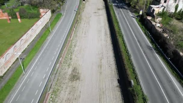 Италия Милан 2023 Засуха Засуха Реке Навигли Чрезвычайная Ситуация Водой — стоковое видео