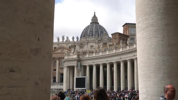 Європа Італія Рим 2023 Туристів Католицько Християнських Вірних Відвідали Площу — стокове відео