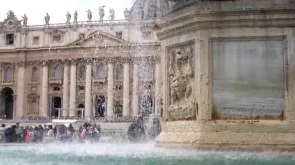 Европа Италия Рим 2023 Туристы Верующие Католики Посещают Площадь Святого — стоковое видео