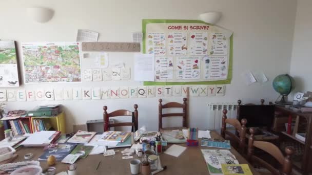 Europa Italien Rom 2023 Lære Alfabetet Med Sine Breve Grundskole – Stock-video