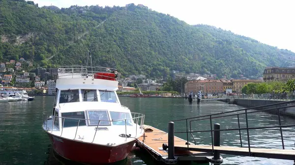 Європа Італія Комо 2023 Відновлено Набережну Озера Після Реставраційних Робіт — стокове фото