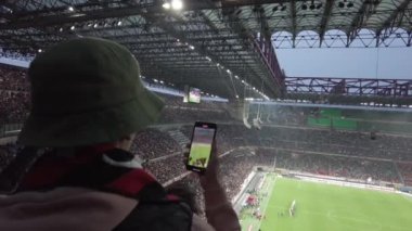 Avrupa, İtalya, MILAN Aralık - San Siro futbol stadyumu Giuseppe Meazza - Inter ve Milan 'ın yeni stadyumunun inşası için olası yıkım projesi