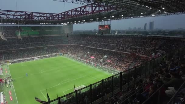 Avrupa Talya Milan Aralık San Siro Futbol Stadyumu Giuseppe Meazza — Stok video