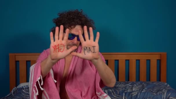 Yaşındaki Bir Adam Diyor Evet Ben Eşcinselim Eşcinsel Biseksüel Toplumun — Stok video
