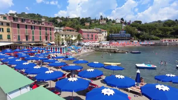 Europe Italie Portofino Baie Portofino Dans Tigullio Parc Naturel National — Video