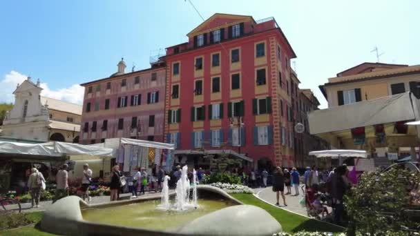 Włochy 2023 Bazylika Santa Maria Katedrze Trastevere Jest Najważniejszym Miejscem — Wideo stockowe