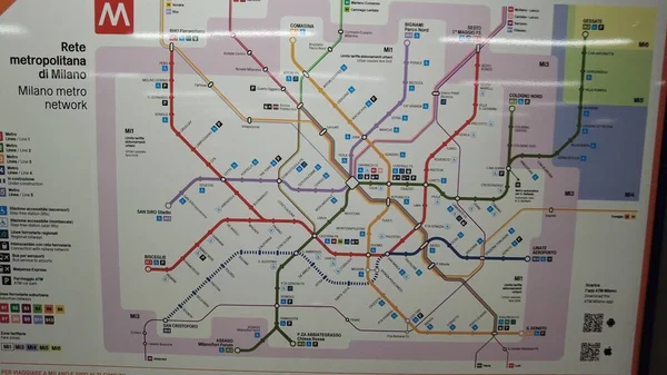 Europe Italy Milan 2023 New Line Blu Underground Subway Linate — Stock Photo, Image