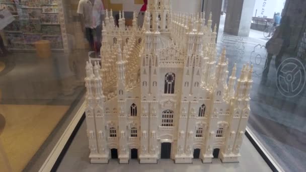 Europa Italien Mailand 2023 Legosteine Einzelhandel Der Innenstadt Von San — Stockvideo