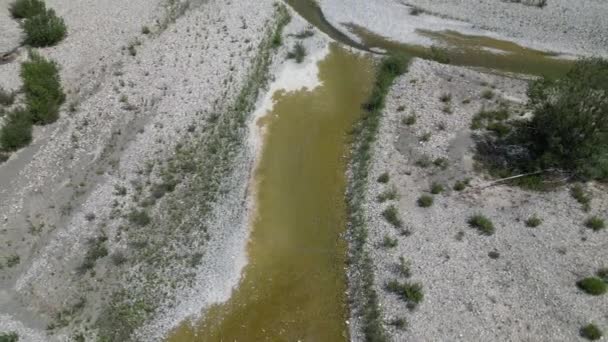 Europe Italy Emilia Romagna Val Trebbia Drone Aerial View River — Stock Video
