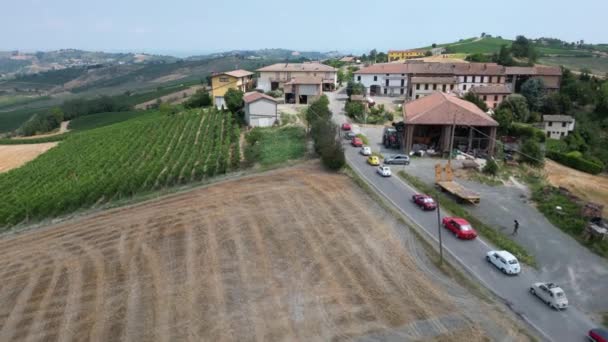 Ευρώπη Ιταλία Rivergaro Emilia Romagna Αεροφωτογραφία Του Κάστρου Rivalta — Αρχείο Βίντεο
