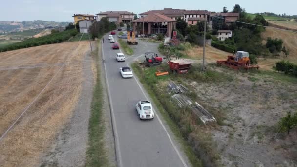 Europa Italien Rivergaro Emilia Romagna Flygfoto Över Rivalta Slott — Stockvideo