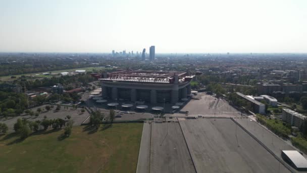 이탈리아 밀라노 경기장 San Siro Giuseppe Meazza의 밀라노와 경기장 — 비디오