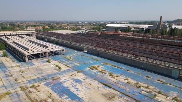 Antigua Fábrica Fibronit Sitio Industrial Abandonado Donde Llevó Cabo Producción — Vídeo de stock