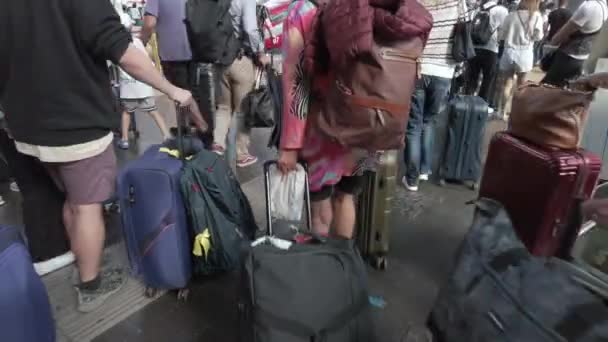 Europa Italia Milán Estación Central Tren Centro Ciudad Personas Turistas — Vídeos de Stock