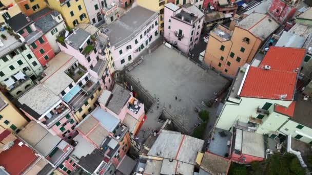 Europa Itália Ligúria Cinque Terre Drone Vista Aérea Vernazza Atração — Vídeo de Stock
