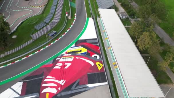 Europe Italy Monza National Autodrome International Formula Racing Circuit Located — Stock Video