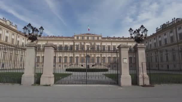 Europa Italien Villa Reale Monza Brianza Lombardiet Nyklassisk Byggnad Giuseppe — Stockvideo