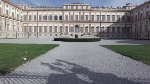 Europa Itália Villa Reale Monza Brianza Lombardia Edifício Estilo Neoclássico — Vídeo de Stock