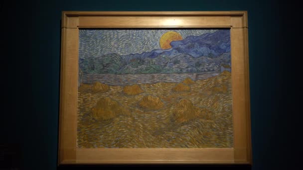 Europa Italia Milán 2023 Exposición Arte Van Gogh Museo Mudec — Vídeo de stock