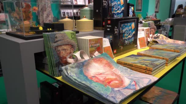Ευρώπη Ιταλία Μιλάνο 2023 Έκθεση Τέχνης Van Gogh Στο Μουσείο — Αρχείο Βίντεο