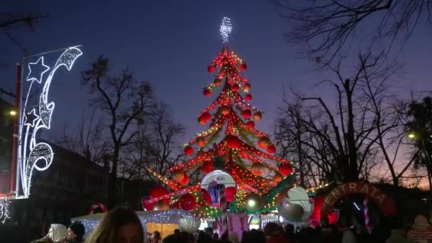 Európa Olaszország Milan 2023 Karácsonyítvány Porta Veneziában Különleges Karácsonyítvány Város — Stock videók