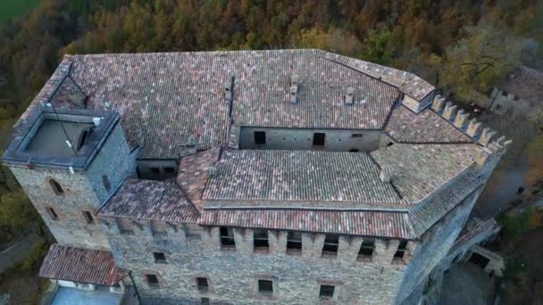 Europa Włochy Zavatterello Pavia 2023 Castello Dal Verme Zavattarello Średniowieczny — Wideo stockowe
