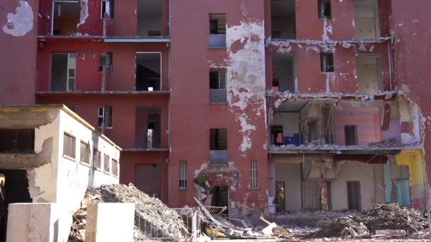 Olaszország Milánó 2024 Lorenteggio Giambellino Külvárosai Aler Középületének Városfejlesztési Projektjének — Stock videók