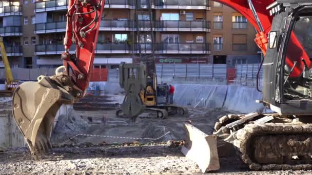 Italië Milaan 2024 Sloop Van Het Openbare Gebouw Aler Stadsvernieuwingsproject — Stockvideo