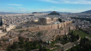Yunanistan 'da Akropolis, Atina' da Parthenon - Atene 'de Unesco Heritage dünyası