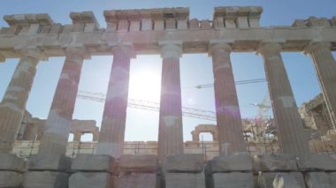 Atina 'da 05,22,2024 Akropolis, Atina' da Parthenon, Yunanistan 'ın ünlü turizm merkezi, Antik Yunan tarihi - Unesco Heritage dünya turistik beldesi