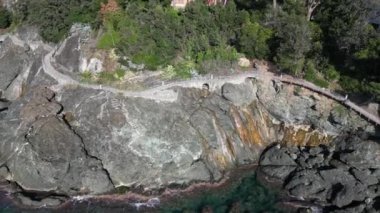 İtalya 'nın kuzeybatısındaki Liguria bölgesinin güzel manzarası.